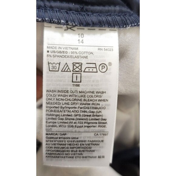 Gap Womens Navy Blue Floral Print Pants With Zipper Closure & Pockets Skinny - Picture 11 of 12